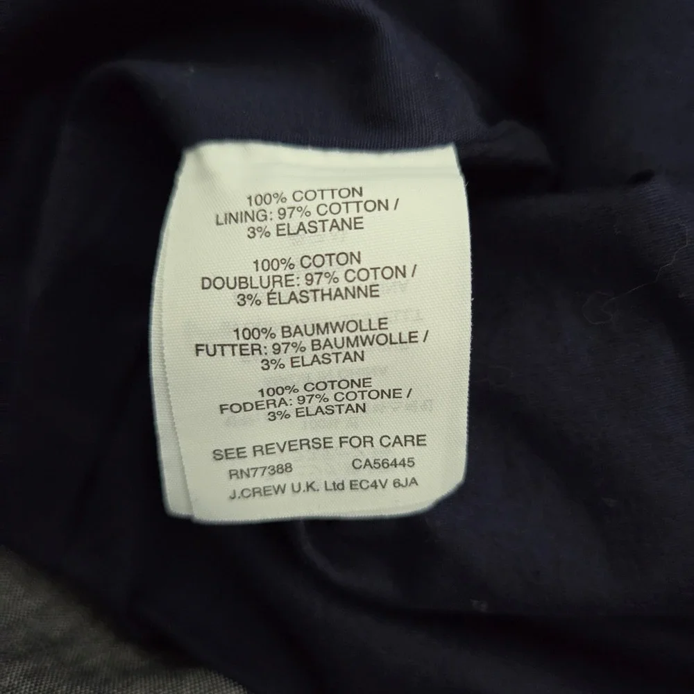 J.Crew Blazer Blue Gray Chambray Single Button Cotton Jacket Womens 12